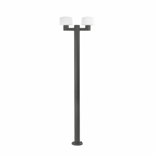 MUFFIN DARK GREY LAMPPOST 2XE27 FARO – 74435F2-04