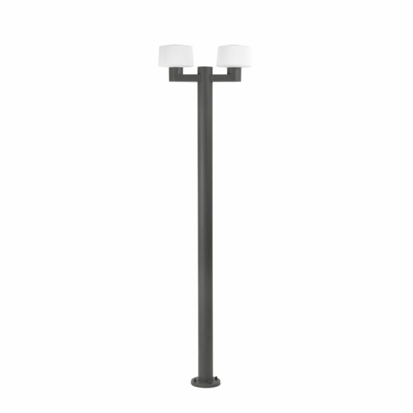 MUFFIN DARK GREY LAMPPOST 2XE27 FARO – 74435F2-04
