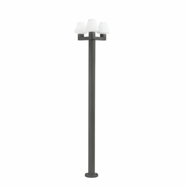 MISTU DARK GREY LAMPPOST 3XE27  FARO – 74436F3-02