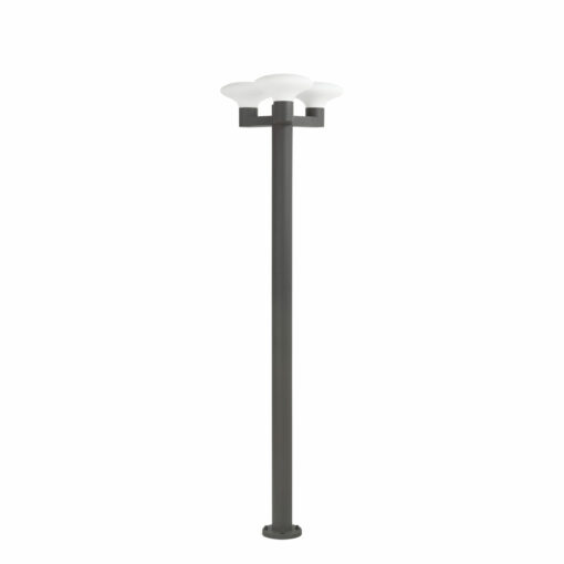 BLUBS DARK GREY LAMPPOST 3XE27 MAX FARO – 74436F3-03