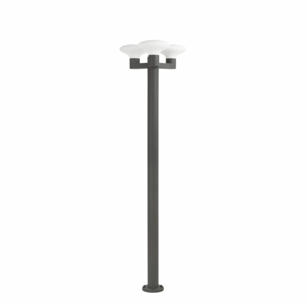 BLUBS DARK GREY LAMPPOST 3XE27 MAX FARO – 74436F3-03