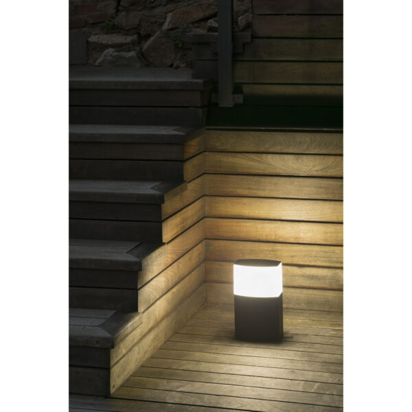 DATNA DARK GREY POST LAMP 1 X E27  H29cm FARO – 74441