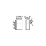 DATNA DARK GREY POST LAMP 1 X E27  H29cm FARO – 74441