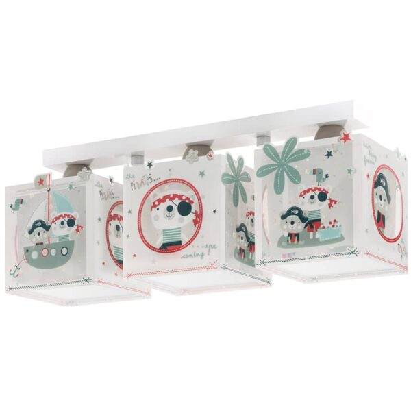 The Pirates τρίφωτο παιδικό φωτιστικό οροφής Ango – 74553