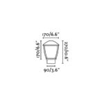 MINI WILMA DARK GREY POST LAMP 1 X E27 FARO – 74997