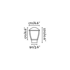 MINI WILMA DARK GREY POST LAMP 1 X E27 FARO – 74997