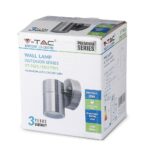 Εξωτερικό φωτιστικό τοίχου V-TAC LED 35W, προστασία IP44, γκρι μέταλλο, συμβατό με λαμπτήρες GU10.