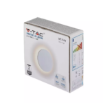 LED επιτοίχιο φωτιστικό 6W Στρογγυλό Λευκό σώμα 4000K Φυσικό λευκό V-TAC – 7525