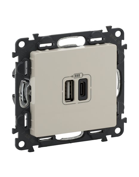 VALENA LIFE ΠΡ 2ΧUSB ΦΟΡΤ A&C 3000MA IVORY LEGRAND – 753206