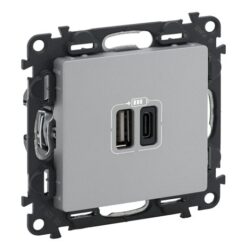 VALENA LIFE ΠΡ 2ΧUSB ΦΟΡΤ A&C 3000MA ALUM LEGRAND – 753306
