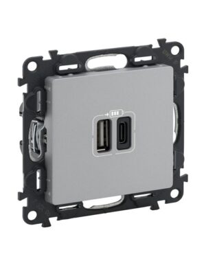 VALENA LIFE ΠΡ 2ΧUSB ΦΟΡΤ A&C 3000MA ALUM LEGRAND – 753306