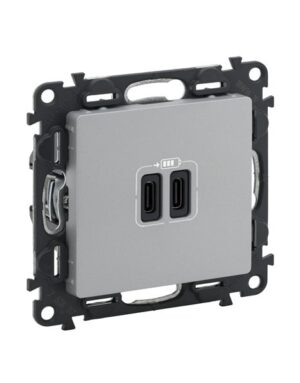 VALENA LIFE ΠΡ 2ΧUSB ΦΟΡΤ ΤΥΠΟΥ C 3000MA ALUM LEGRAND – 753307