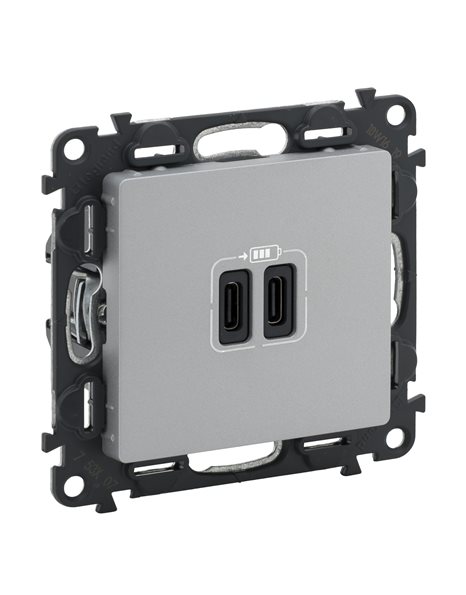 VALENA LIFE ΠΡ 2ΧUSB ΦΟΡΤ ΤΥΠΟΥ C 3000MA ALUM LEGRAND – 753307