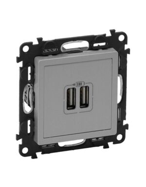 VALENA LIFE ΠΡ 2ΧUSB ΦΟΡΤ 1500MA ALUM LEGRAND – 753312