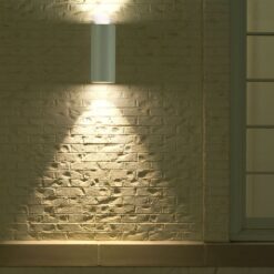 Φωτιστικό Τοίχου 2xGU10 Στρογγυλο V-TAC Λευκό IP44 – 7542