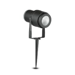 Φωτιστικό Κήπου Καρφί LED 12W Μαύρο V-TAC Αδιάβροχο IP65 Θερμό 3000K – 217544
