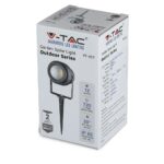 Φωτιστικό Κήπου Καρφί LED 12W Μαύρο V-TAC Αδιάβροχο IP65 Θερμό 3000K – 217544