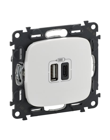 VALENA ALLURE ΠΡ 2ΧUSB ΦΟΡΤ A&C 3000MA WHITE LEGRAND – 754965