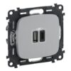 VALENA ALLURE ΠΡ 2ΧUSB ΦΟΡΤ A&C 3000MA ALUM LEGRAND – 754967