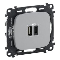 VALENA ALLURE ΠΡ 2ΧUSB ΦΟΡΤ A&C 3000MA ALUM LEGRAND – 754967