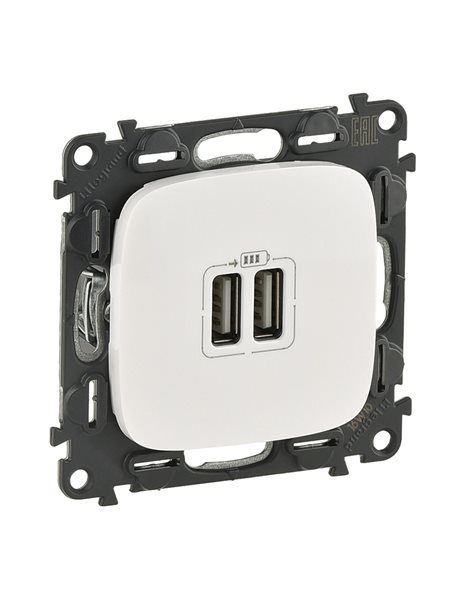 VALENA ALLURE ΠΡ 2ΧUSB ΦΟΡΤ 1500MA WHITE LEGRAND – 754995
