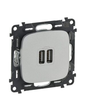 VALENA ALLURE ΠΡ 2ΧUSB ΦΟΡΤ 1500MA ALUM LEGRAND – 754997