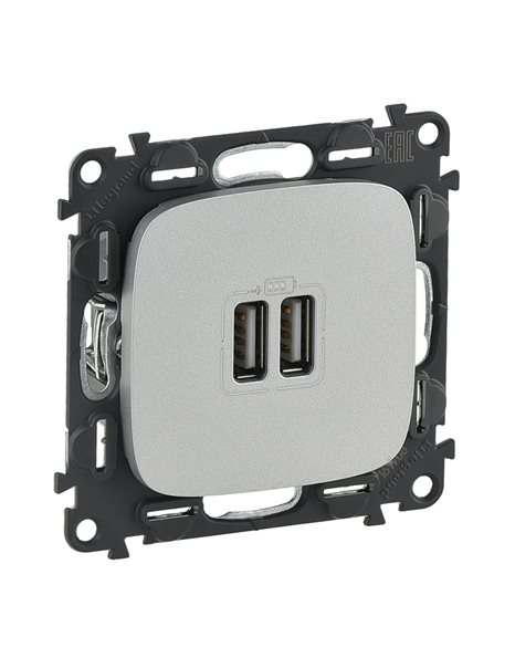 VALENA ALLURE ΠΡ 2ΧUSB ΦΟΡΤ 1500MA ALUM LEGRAND – 754997