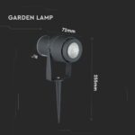 Φωτιστικό Κήπου Καρφί LED 12W Γκρι V-TAC Αδιάβροχο IP65 Πράσινο – 7552