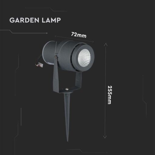 Φωτιστικό Κήπου Καρφί LED 12W Γκρι V-TAC Αδιάβροχο IP65 Πράσινο – 7552