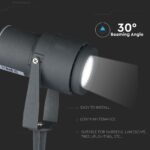 Φωτιστικό Κήπου Καρφί LED 12W Γκρι V-TAC Αδιάβροχο IP65 Πράσινο – 7552