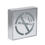 GloboStar® SENSATI 75652 Φωτιστικό Τοίχου Ένδειξης NO SMOKING LED 1W AC 220-240V IP20 – Σώμα Αλουμινίου – Μ11 x Π11 x Υ3cm – Κόκκινο