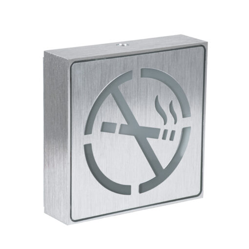 GloboStar® SENSATI 75652 Φωτιστικό Τοίχου Ένδειξης NO SMOKING LED 1W AC 220-240V IP20 – Σώμα Αλουμινίου – Μ11 x Π11 x Υ3cm – Κόκκινο