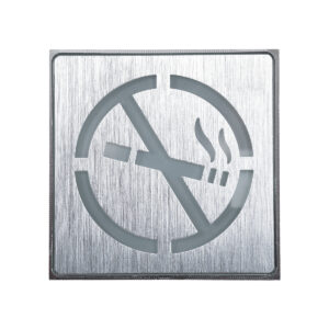 GloboStar® SENSATI 75652 Φωτιστικό Τοίχου Ένδειξης NO SMOKING LED 1W AC 220-240V IP20 – Σώμα Αλουμινίου – Μ11 x Π11 x Υ3cm – Κόκκινο