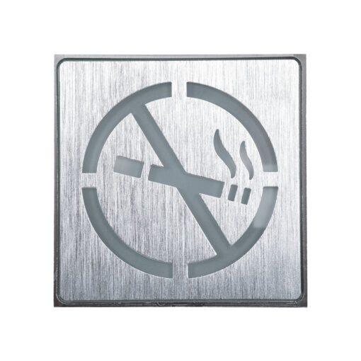 GloboStar® SENSATI 75652 Φωτιστικό Τοίχου Ένδειξης NO SMOKING LED 1W AC 220-240V IP20 – Σώμα Αλουμινίου – Μ11 x Π11 x Υ3cm – Κόκκινο