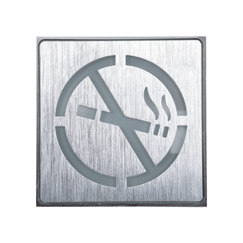 GloboStar® SENSATI 75652 Φωτιστικό Τοίχου Ένδειξης NO SMOKING LED 1W AC 220-240V IP20 – Σώμα Αλουμινίου – Μ11 x Π11 x Υ3cm – Κόκκινο