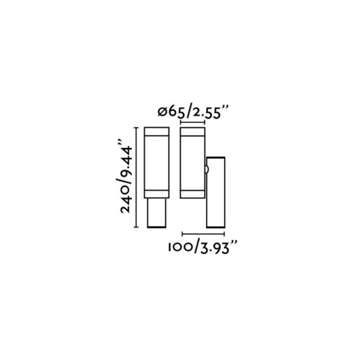 STEPS WHITE WALL LAMP GU10 FARO – 75500
