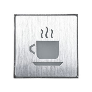 GloboStar® SENSATI 75661 Φωτιστικό Τοίχου Ένδειξης HOT COFFEE LED 1W AC 220-240V IP20 – Σώμα Αλουμινίου – Μ11 x Π11 x Υ3cm – Πορτοκαλί