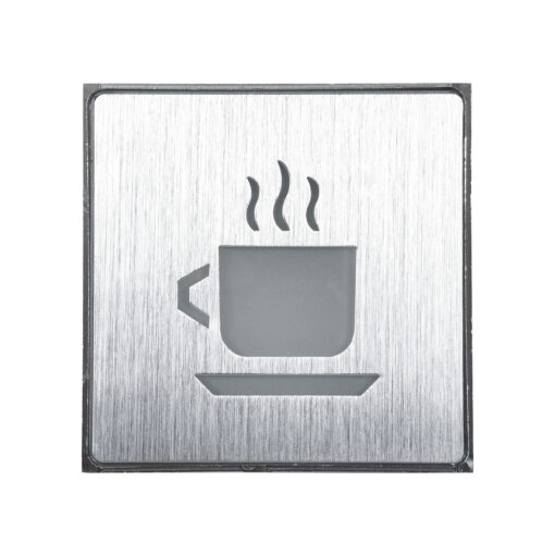 GloboStar® SENSATI 75661 Φωτιστικό Τοίχου Ένδειξης HOT COFFEE LED 1W AC 220-240V IP20 – Σώμα Αλουμινίου – Μ11 x Π11 x Υ3cm – Πορτοκαλί