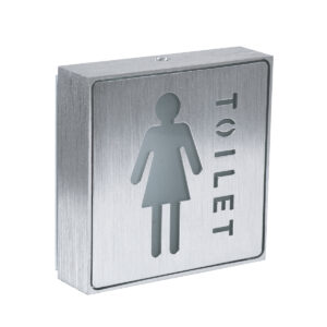 GloboStar® SENSATI 75655 Φωτιστικό Τοίχου Ένδειξης TOILET WOMAN LED 1W AC 220-240V IP20 – Σώμα Αλουμινίου – Μ11 x Π11 x Υ3cm – Κόκκινο