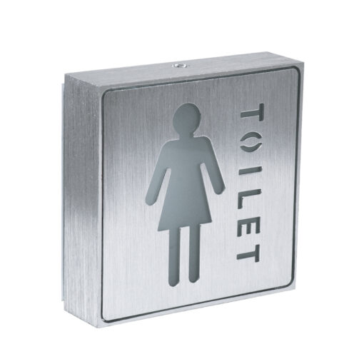 GloboStar® SENSATI 75655 Φωτιστικό Τοίχου Ένδειξης TOILET WOMAN LED 1W AC 220-240V IP20 – Σώμα Αλουμινίου – Μ11 x Π11 x Υ3cm – Κόκκινο