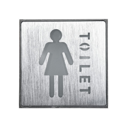 GloboStar® SENSATI 75655 Φωτιστικό Τοίχου Ένδειξης TOILET WOMAN LED 1W AC 220-240V IP20 – Σώμα Αλουμινίου – Μ11 x Π11 x Υ3cm – Κόκκινο