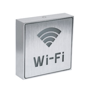 GloboStar® SENSATI 75657 Φωτιστικό Τοίχου Ένδειξης Wi-Fi LED 1W AC 220-240V IP20 – Σώμα Αλουμινίου – Μ11 x Π11 x Υ3cm – Μπλε