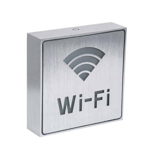 GloboStar® SENSATI 75657 Φωτιστικό Τοίχου Ένδειξης Wi-Fi LED 1W AC 220-240V IP20 – Σώμα Αλουμινίου – Μ11 x Π11 x Υ3cm – Μπλε