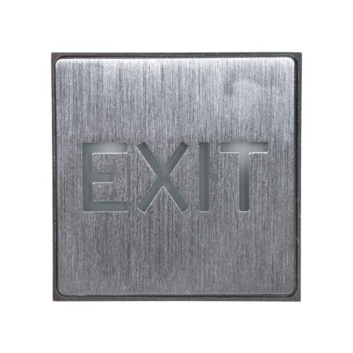 GloboStar® SENSATI 75651 Φωτιστικό Τοίχου Ένδειξης EXIT LED 1W AC 220-240V με Επαναφορτιζόμενη Μπαταρία 350mAh IP20 – Σώμα Αλουμινίου – Μ11 x Π11 x Υ3cm – Πράσινο