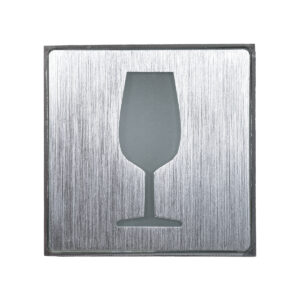 GloboStar® SENSATI 75662 Φωτιστικό Τοίχου Ένδειξης GLASS OF WINE LED 1W AC 220-240V IP20 – Σώμα Αλουμινίου – Μ11 x Π11 x Υ3cm – Πορτοκαλί