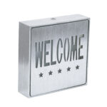 GloboStar® SENSATI 75658 Φωτιστικό Τοίχου Ένδειξης WELCOME 5 STARS LED 1W AC 220-240V IP20 – Σώμα Αλουμινίου – Μ11 x Π11 x Υ3cm – Πράσινο