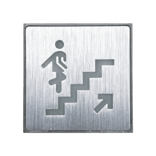 GloboStar® SENSATI 75659 Φωτιστικό Τοίχου Ένδειξης STAIRS UP ARROW LED 1W AC 220-240V IP20 – Σώμα Αλουμινίου – Μ11 x Π11 x Υ3cm – Πράσινο