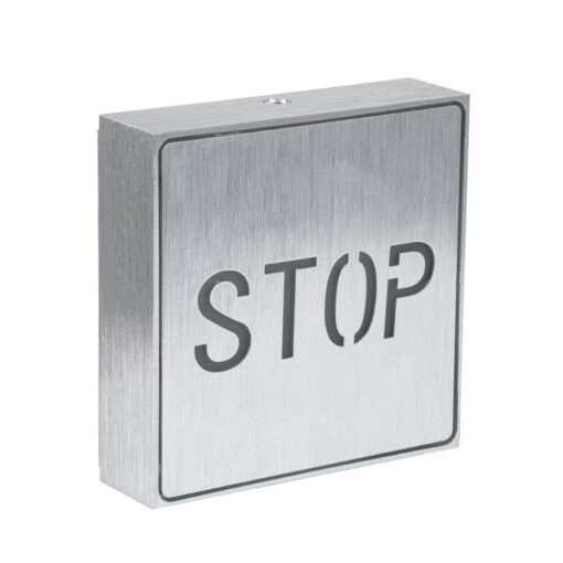 GloboStar® SENSATI 75653 Φωτιστικό Τοίχου Ένδειξης STOP LED 1W AC 220-240V IP20 – Σώμα Αλουμινίου – Μ11 x Π11 x Υ3cm – Κόκκινο