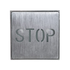 GloboStar® SENSATI 75653 Φωτιστικό Τοίχου Ένδειξης STOP LED 1W AC 220-240V IP20 – Σώμα Αλουμινίου – Μ11 x Π11 x Υ3cm – Κόκκινο