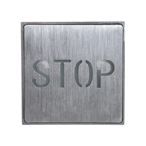 GloboStar® SENSATI 75653 Φωτιστικό Τοίχου Ένδειξης STOP LED 1W AC 220-240V IP20 – Σώμα Αλουμινίου – Μ11 x Π11 x Υ3cm – Κόκκινο